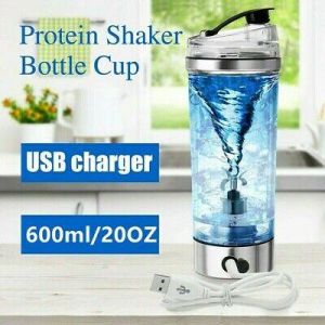 600ML Shake Protein Mixer Stirrer Kettle Blender USB charging Coffee Milk Bottle